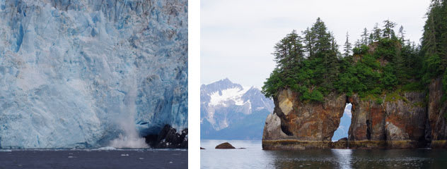 Glacier and Rocks in Kenai Fjords
